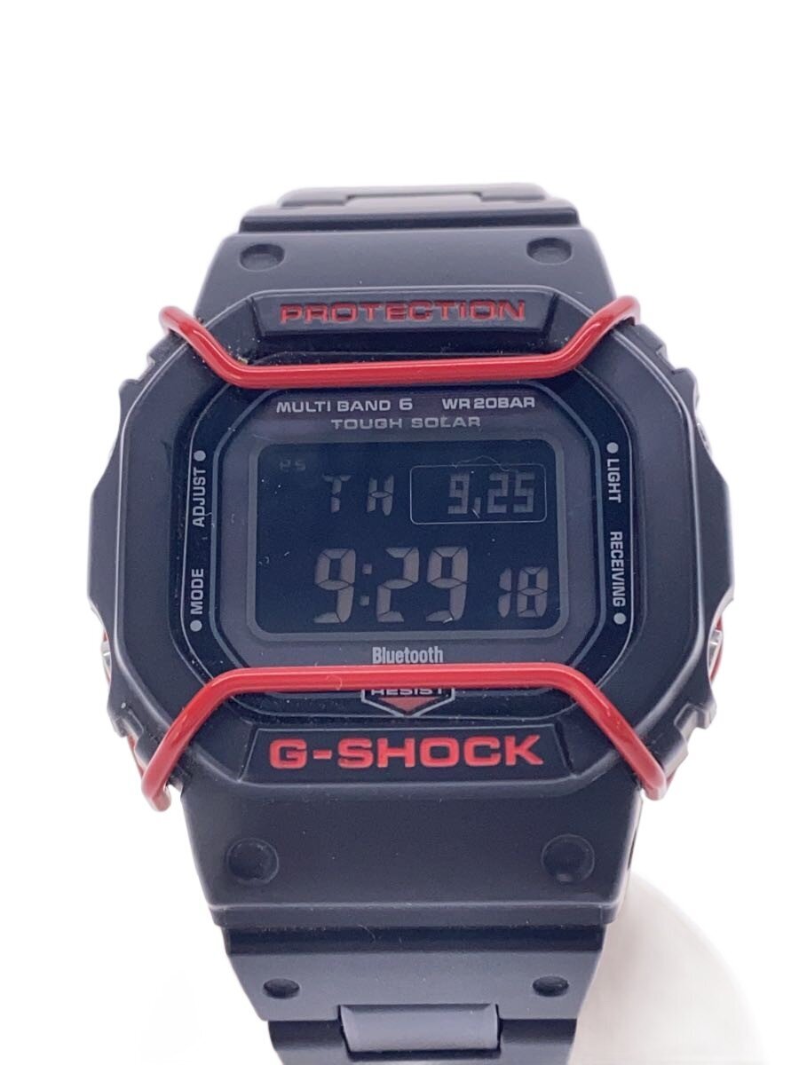 【中古】CASIO◆ソーラーウオッチ・G-SHOCK/デジタル/ステンレス鋼/BLK/BLK【服飾雑貨他】