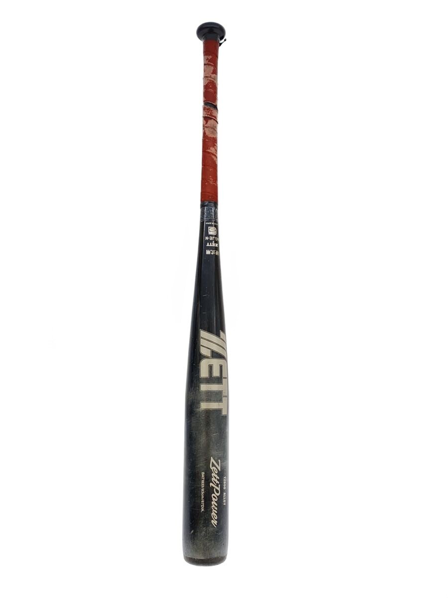 【中古】ZETT◆軟式ベイスボール用金属元素野球バット/BLK/BAT1833/ZETT POWER/当て嵌める感有//【運動競技】