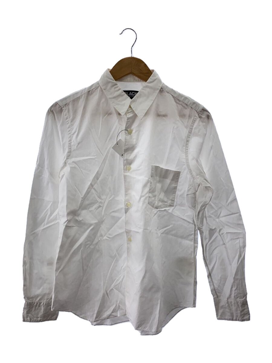 【中古】BLACK COMME des GARCONS◆長袖プルオーバー/M/綿織物/WHT/1C-B001【メンズウェア】