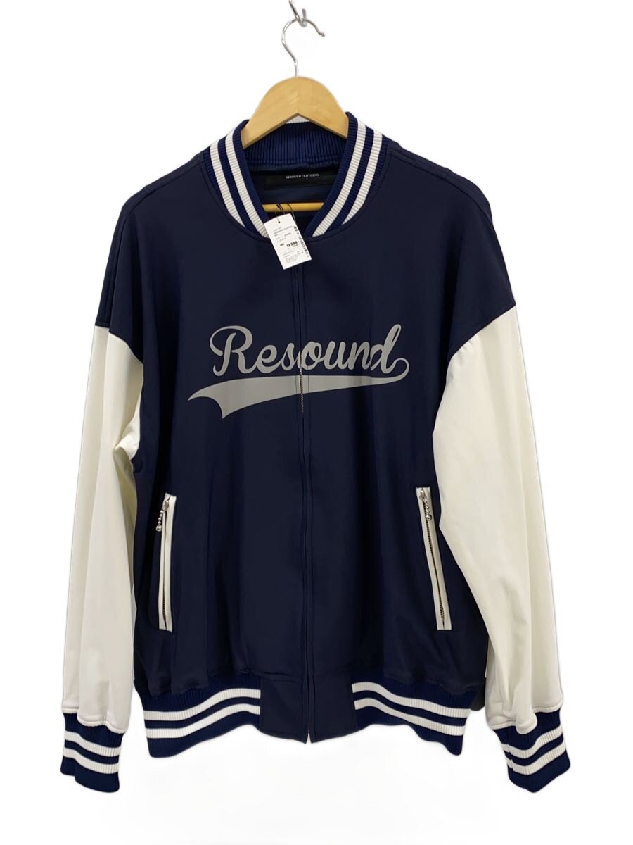 【中古】RESOUND CLOTHING◆スタジャン/2/ナイロン/NVY/無地/RC26-C-010【メンズウェア】