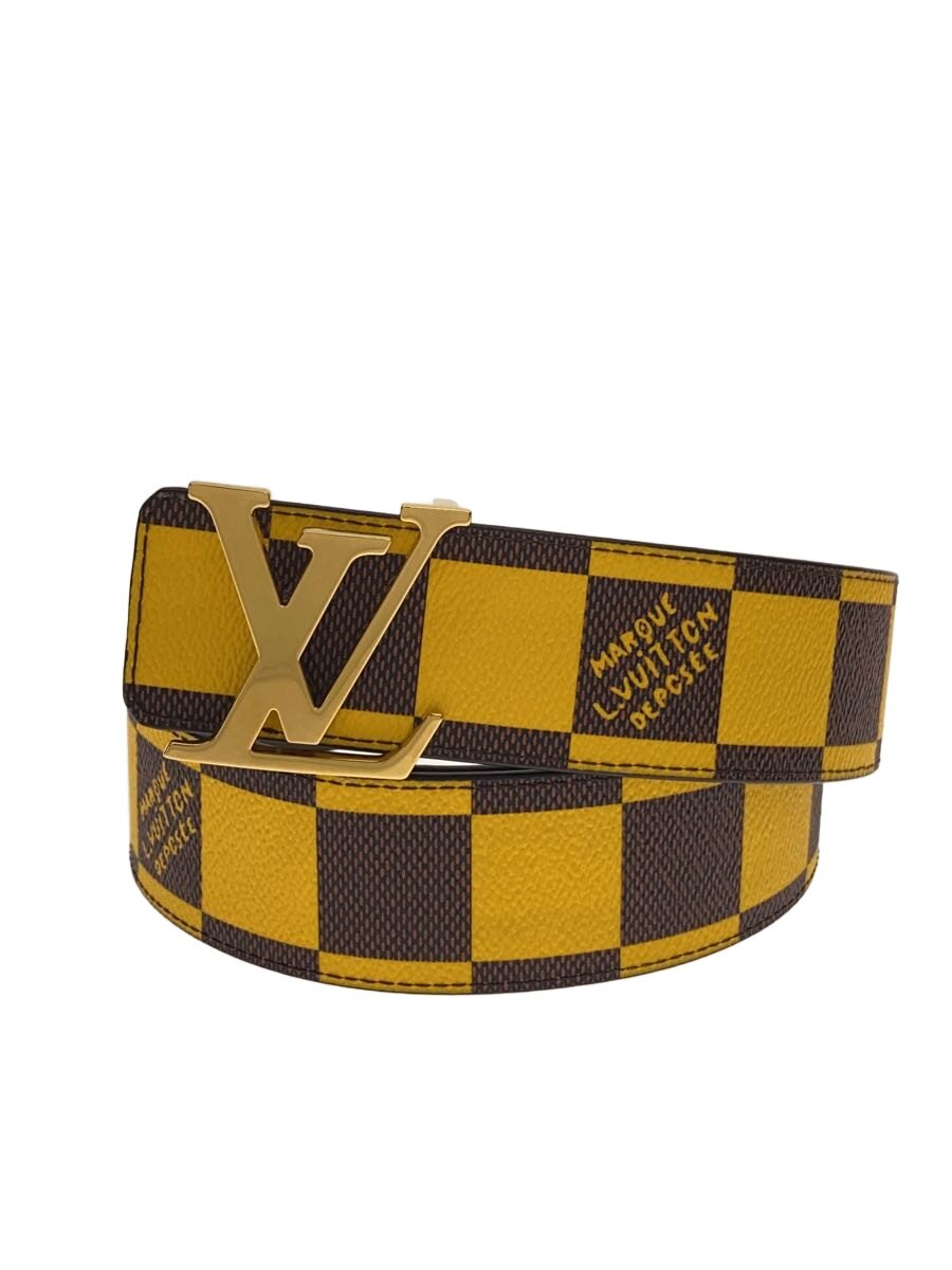 【中古】LOUIS VUITTON◆三尺帯/なめし革/YLW/メンズ/M8546【服飾雑貨他】