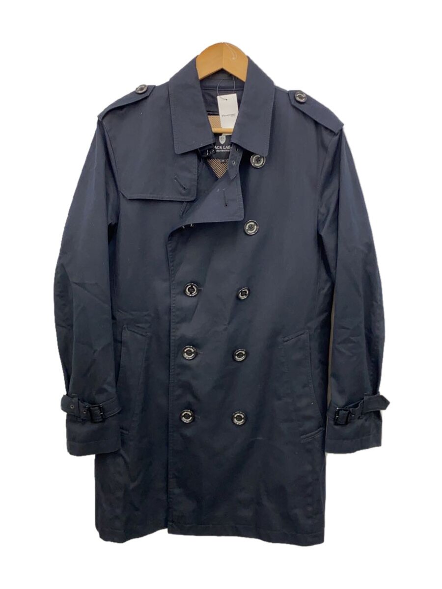 【中古】BLACK LABEL CRESTBRIDGE◆コート/M/コットン/BLK/無地/トレンチコート【メンズウェア】|2nd STREET 店