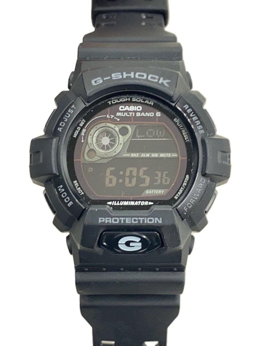 【中古】CASIO◆ソーラーウオッチ・G-SHOCK/デジタル/BLK//【服飾雑貨他】