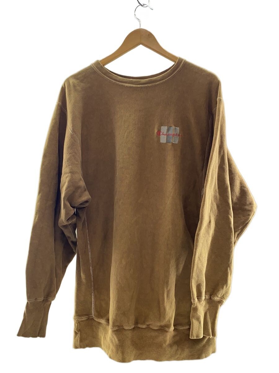 【中古】Champion◆90s/刺しゅう引き船/REVERSE WEAVE/流汗/XXL/綿織物/BRW/無地【メンズウェア】