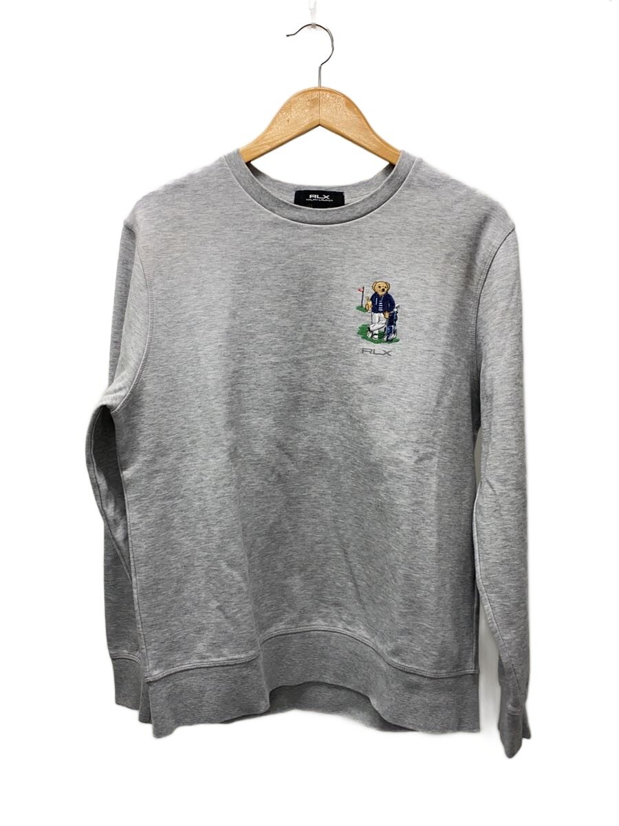 【中古】RLX RALPHLAUREN◆古典派音楽填まる ベア ダブル編み物/スポーツウェアー/M/GRY【運動競技】