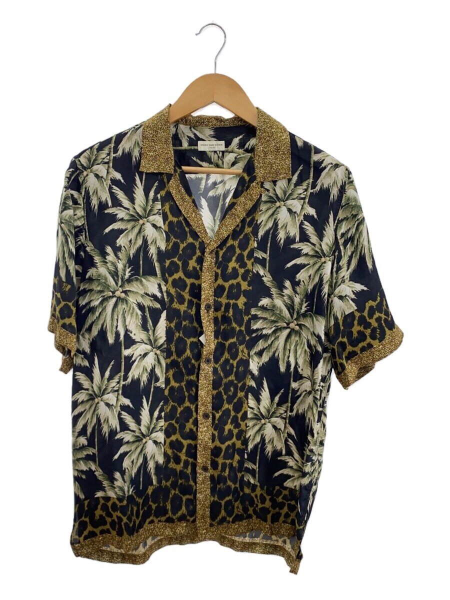 【中古】DRIES VAN NOTEN◆16SS/レオパード/アロハシャツ/46/人絹/BLK/総柄/61-231-10-020663//【メンズウェア】