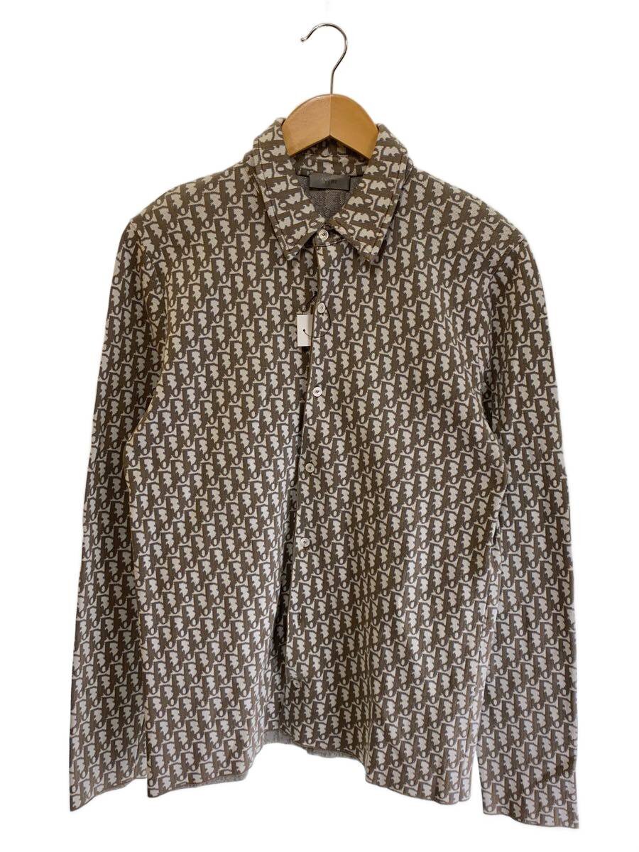 【中古】Dior HOMME◆20SS/Oblique Overshirt/S/綿織物/BEG/総柄/023M550AT099【メンズウェア】