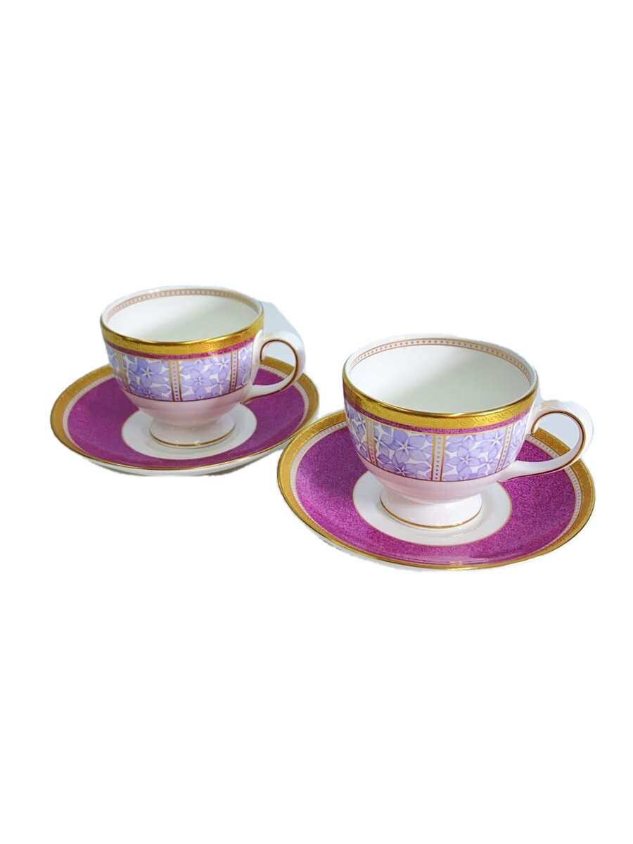 【中古】WEDGWOOD◆BONE CHINA/ボーンチャイナ/AMETHYST/アメジスト/ありの実碗皿/優勝杯\u0026平円盤/2客【御厨子所備品】