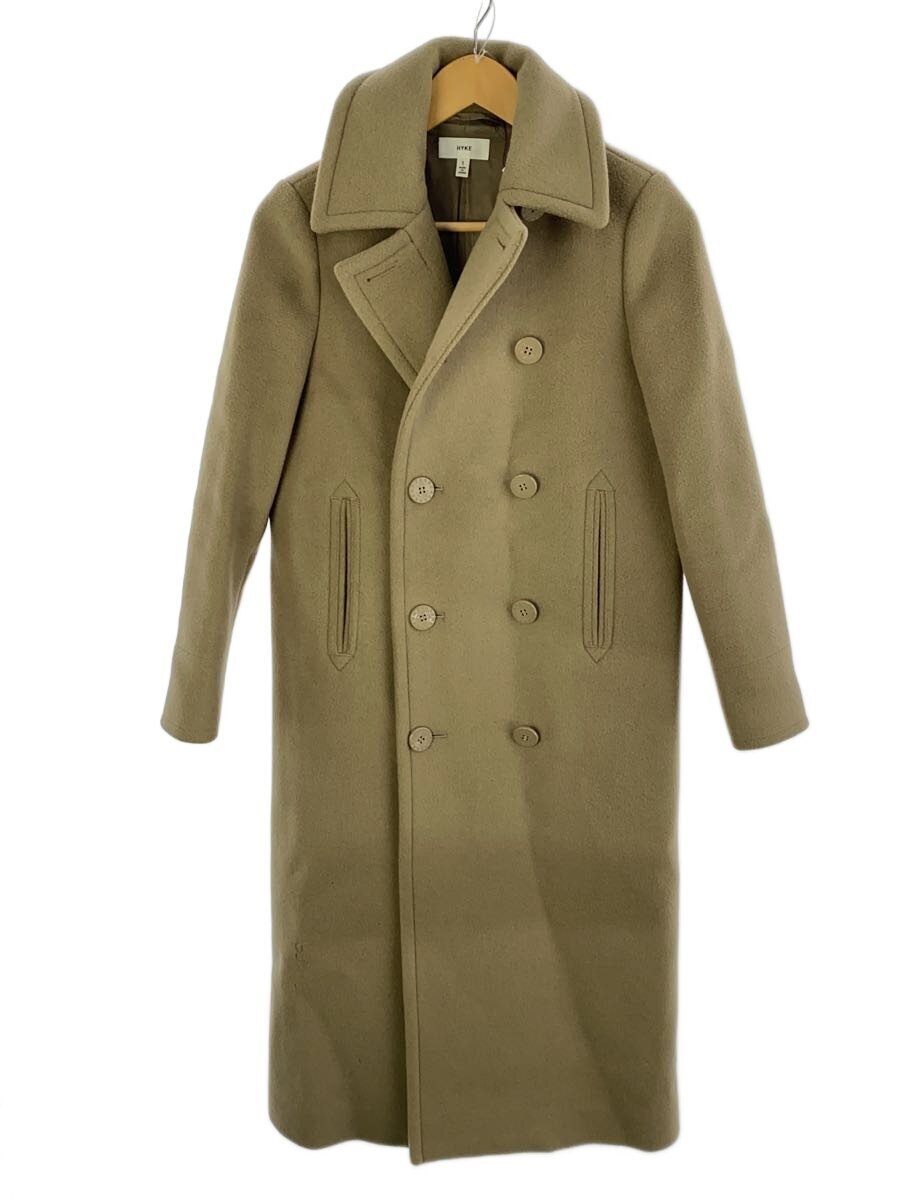 【中古】HYKE◆ピーコート/1/ウール/BRW/無地/152-17050【レディースウェア】|2nd STREET 店
