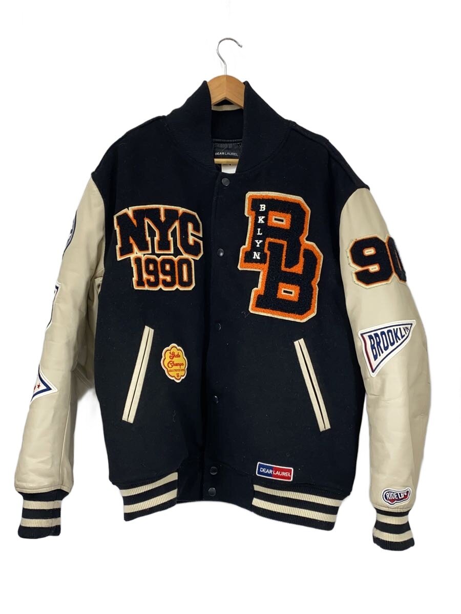 【中古】DEAR LAUREL◆スタジャン/M/ポリエステル/BLK/D22F0101【メンズウェア】|2nd STREET 店