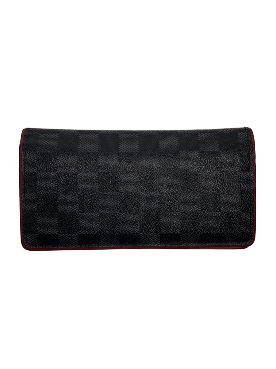【中古】LOUIS VUITTON◆ポルト・フォイユ・ブラザ_ダミエ・グラフィット/PVC/BLK/総柄/メンズ【服飾雑貨他】｜2ｎｄ STREET 店