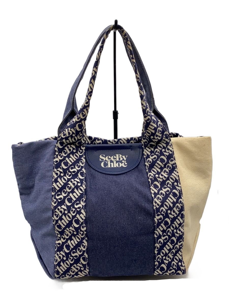 【中古】SEE BY CHLOE◆トートバッグ/帆布/IDG【御徒面子】