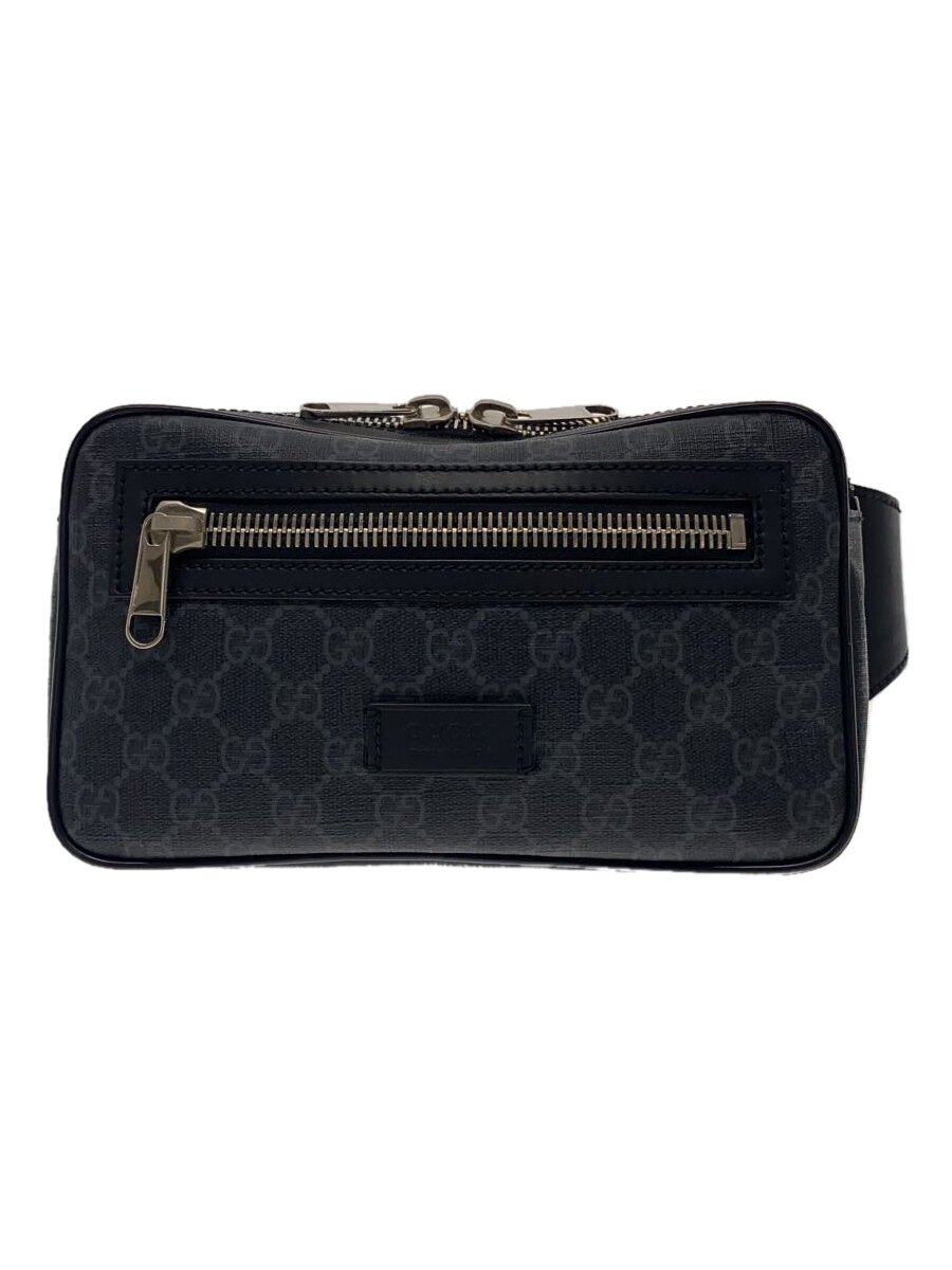 【中古】GUCCI◆上半身御徒面子_GGスプリーム/PVC/BLK/黒いこと/黒/総柄【御徒面子】