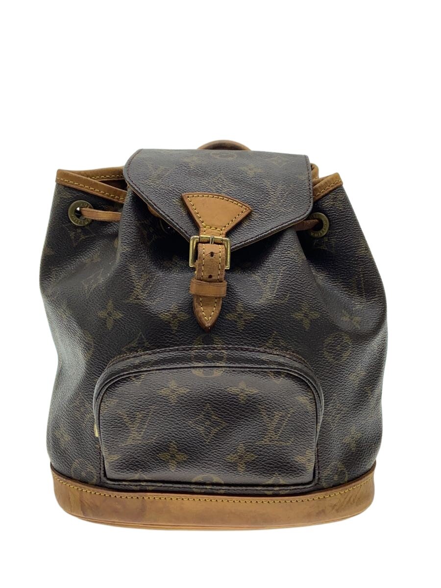 【中古】LOUIS VUITTON◆モン掏摸MM_モノグラム・帆布/PVC/BRW【御徒面子】