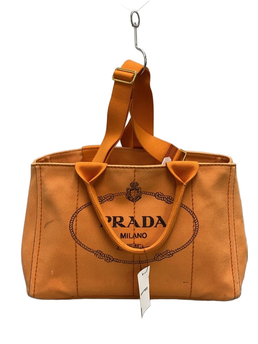 【中古】PRADA◆カナパ2WAY/トートバッグ/キャンバス/ORN/bn2439【バッグ】｜2ｎｄ STREET 店