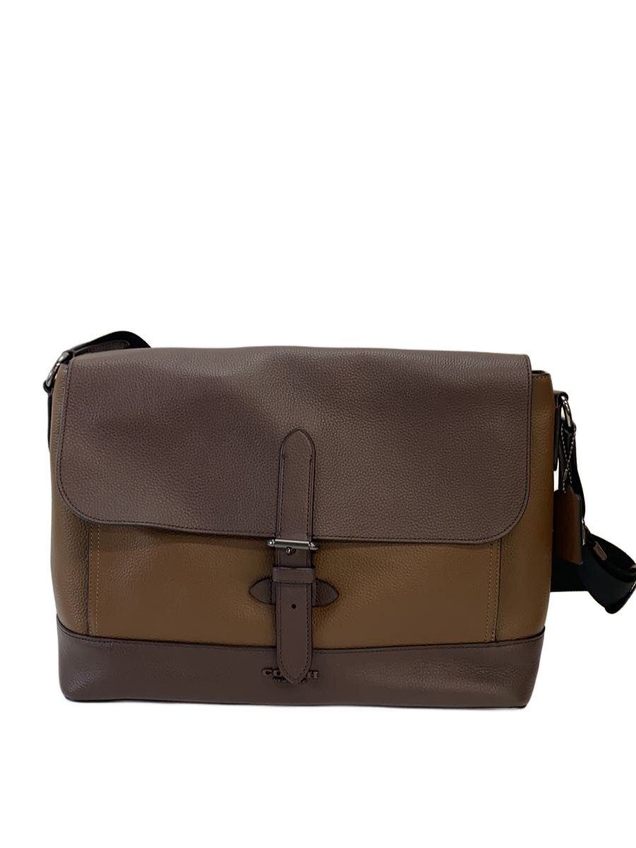 【中古】COACH◆ショルダーバッグ/なめし革/BRW/89894【御徒面子】