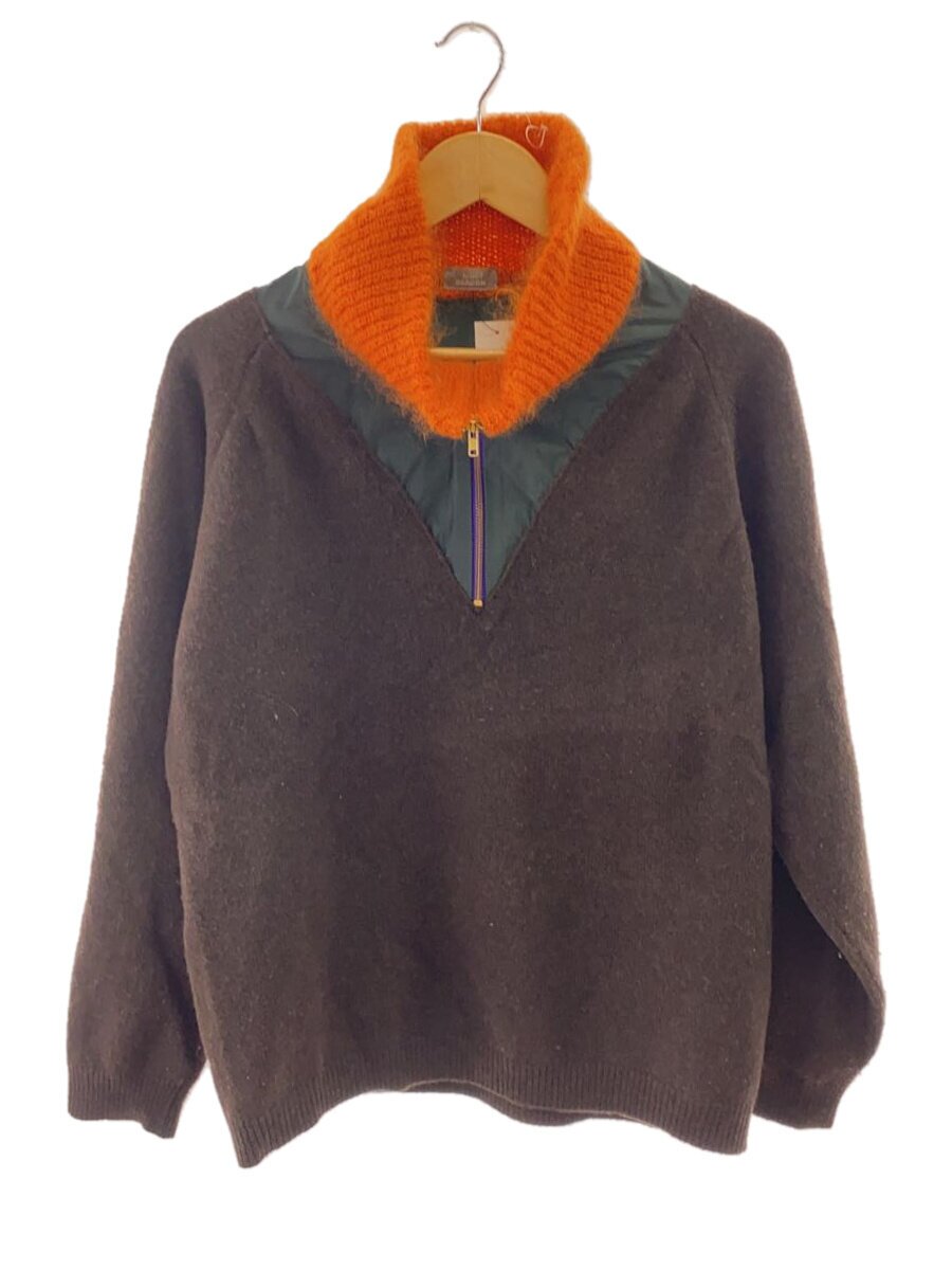 【中古】kolor / BEACON◆編み物・スウェーター(朦々たる)/2/羊毛/BRW【メンズウェア】
