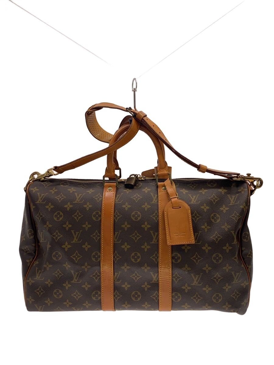 【中古】LOUIS VUITTON◆キーポル・バンドリエール45_モノグラム・帆布/PVC/BRW【御徒面子】