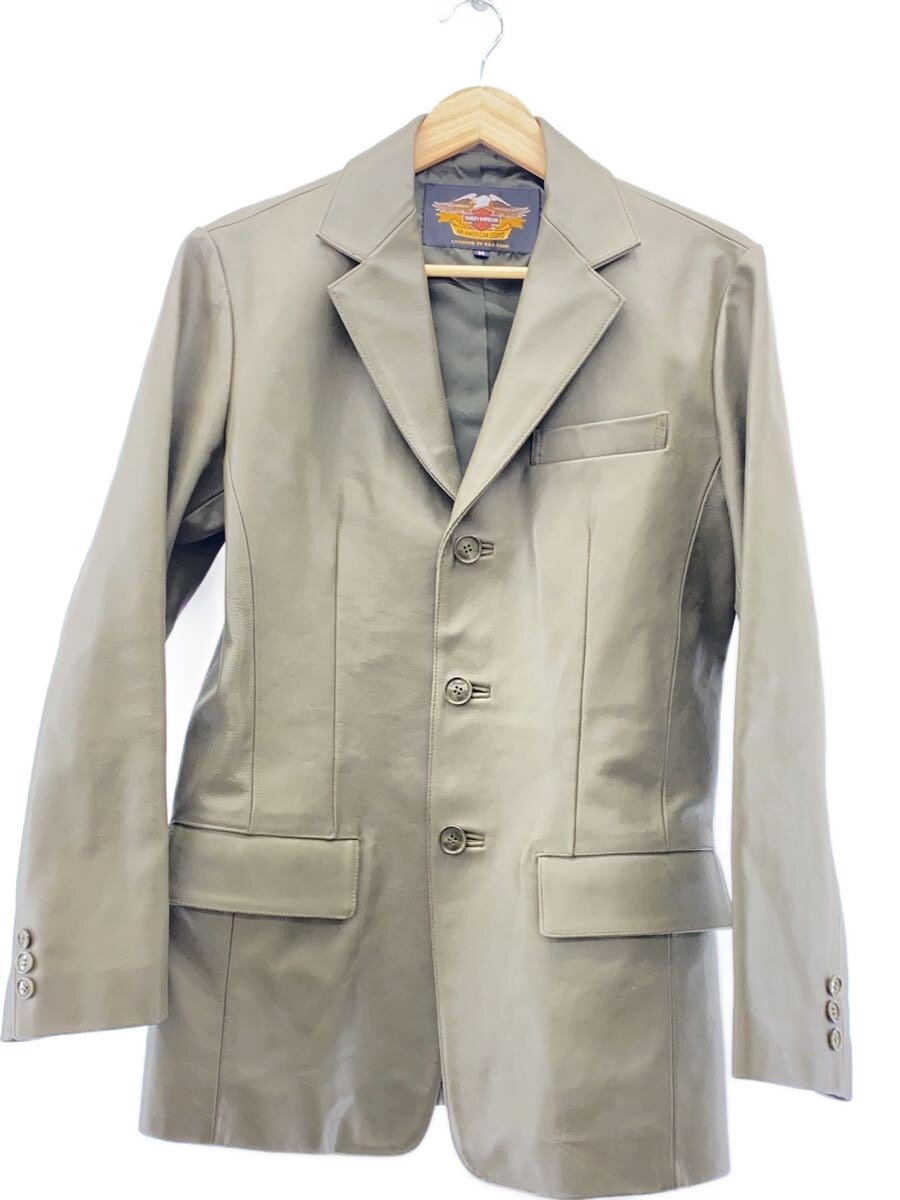 【中古】HARLEY DAVIDSON◆テーラードジャケット/M/レザー/GRN/レザーテーラード/オリーブ【メンズウェア】｜2ｎｄ STREET 店