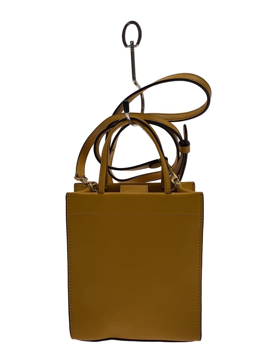 【中古】COACH◆コーチ職/2WAYトートバッグ/C4828/なめし革/黄色【御徒面子】