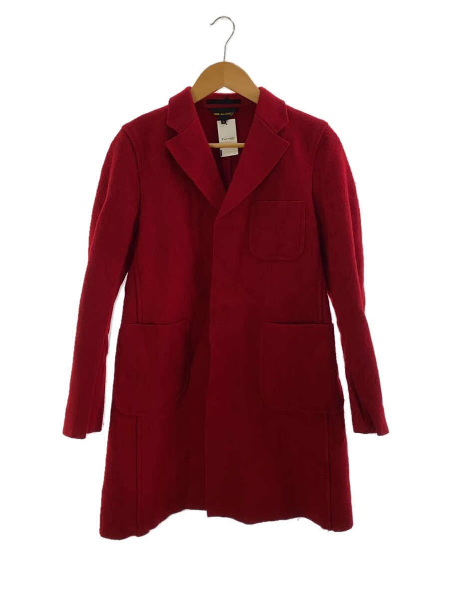 【中古】COMME des GARCONS◆厚地の外套/S/羊毛/RED/GT-J018【レディース御召しもの】