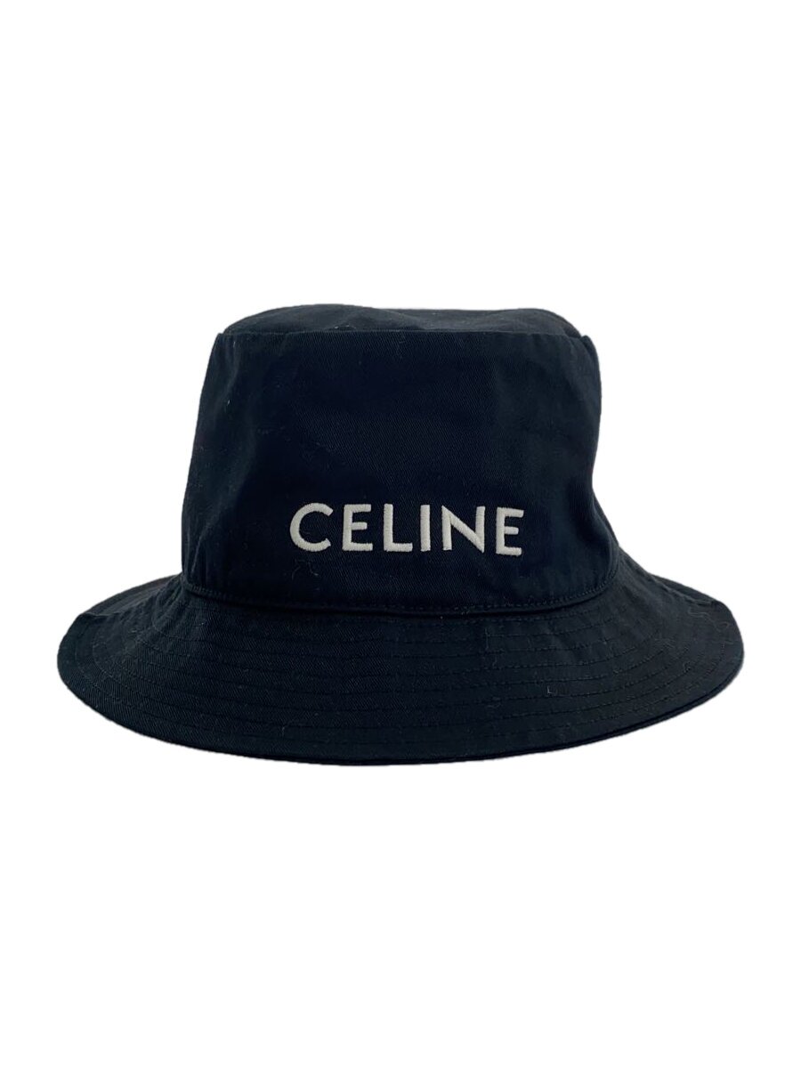 【中古】CELINE◆井戸釣瓶かぶり笠/XL/綿織物/BLK/メンズ/2AUO4968P.38UB/向こう正面ロゴタイプ刺しゅう//【服飾雑貨他】