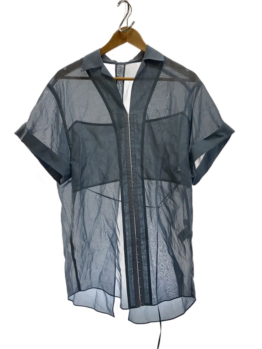 【中古】IRENE◆Front Hook Shirt/24SS/36/綿織物/BLU/無地/26S83009【レディース御召しもの】