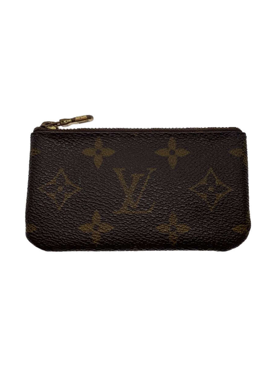 【中古】LOUIS VUITTON◆ポシェット・クレ_モノグラム・帆布_BRW/PVC/BRW/メンズ//【服飾雑貨他】