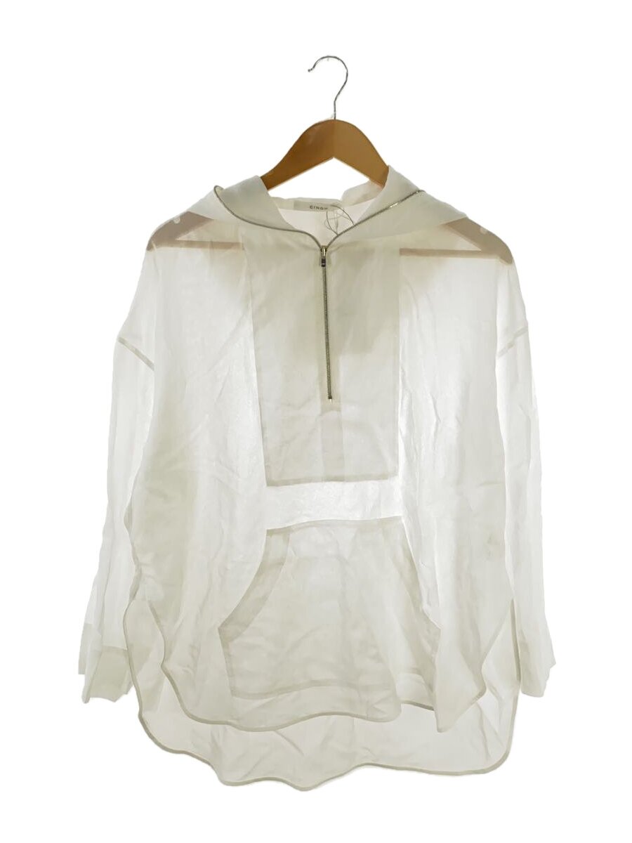 【中古】CINOH◆23SS/STUDIOUS別注/シースルーフーディー/FREE/綿織物/白いこと【レディースお召しもの】