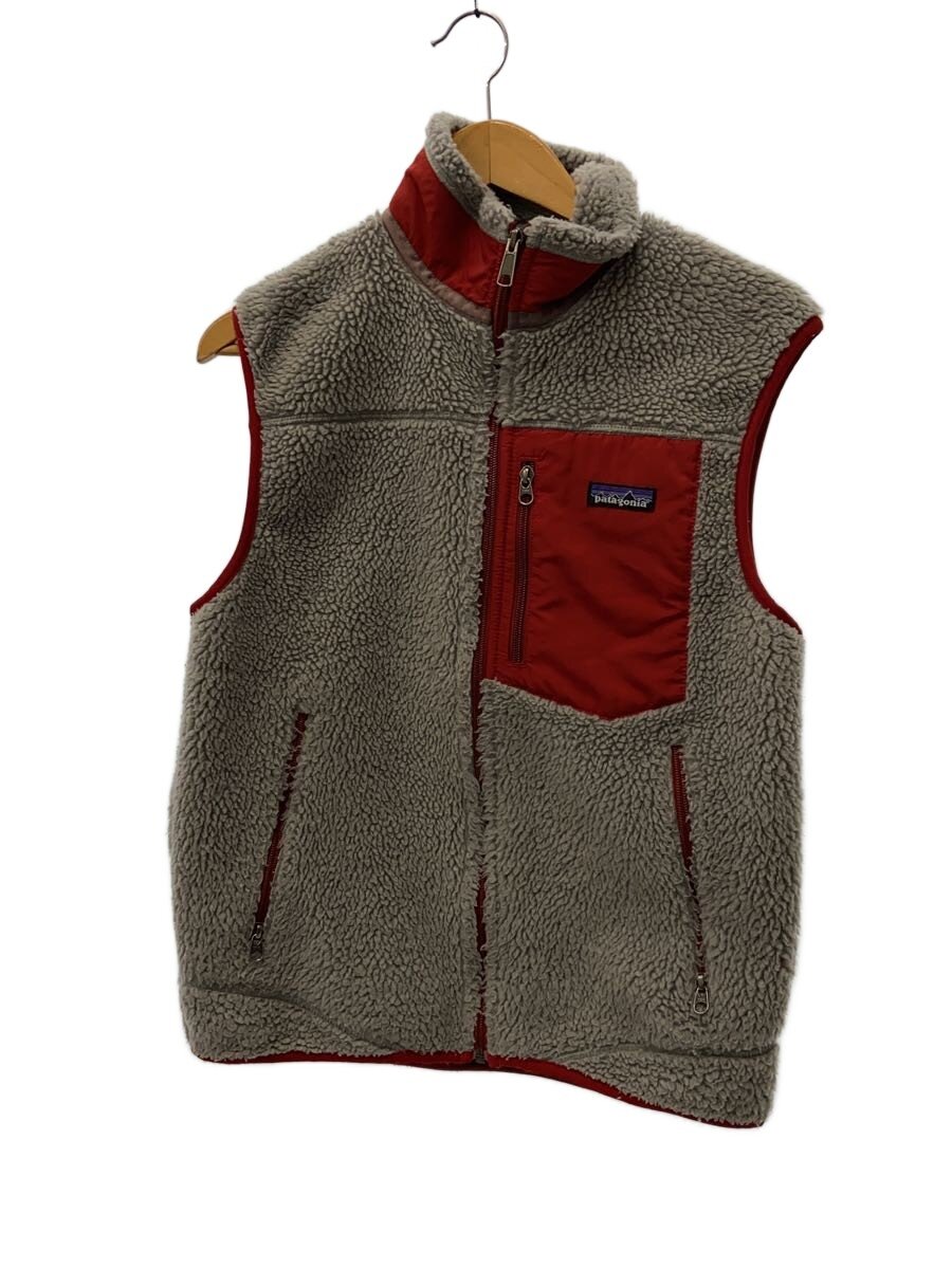 【中古】patagonia◆フリースベスト/S/ポリエステル/GRY/23046F9【メンズウェア】