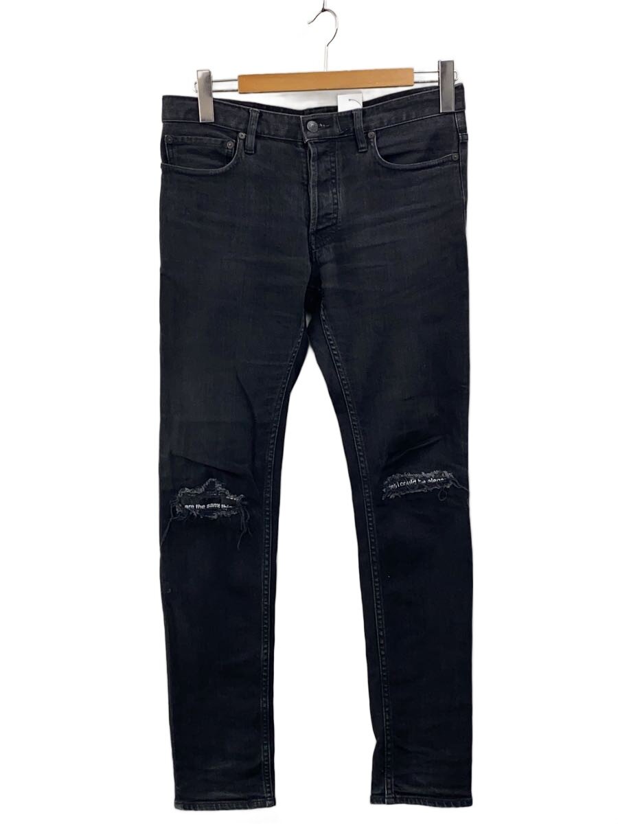 【中古】MINEDENIM◆リペア・クラッシュ工業/スキニーパンツ/--/綿織物/BLK/211-1001-96-322【メンズウェア】