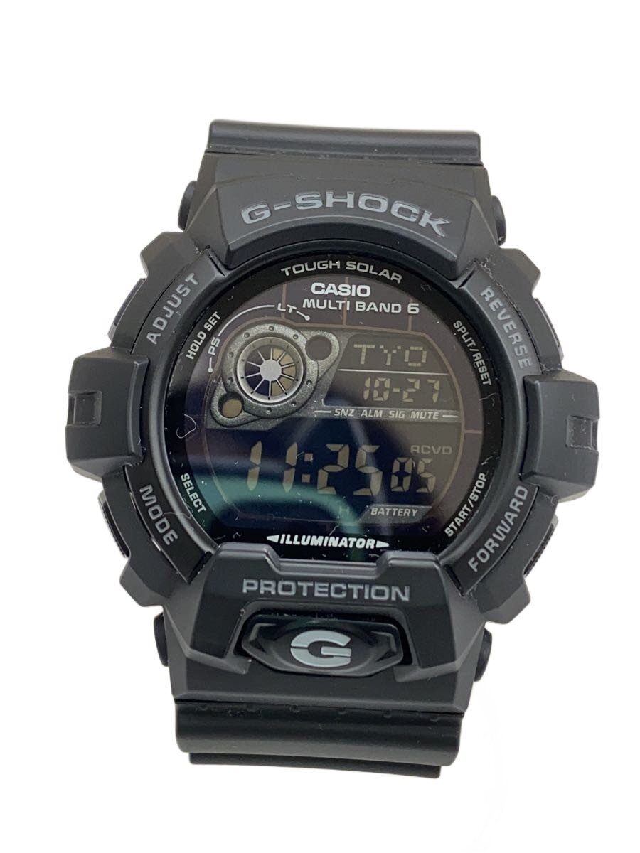 【中古】CASIO◆ソーラーウオッチ・G-SHOCK/デジタル/BLK/BLK【服飾雑貨他】