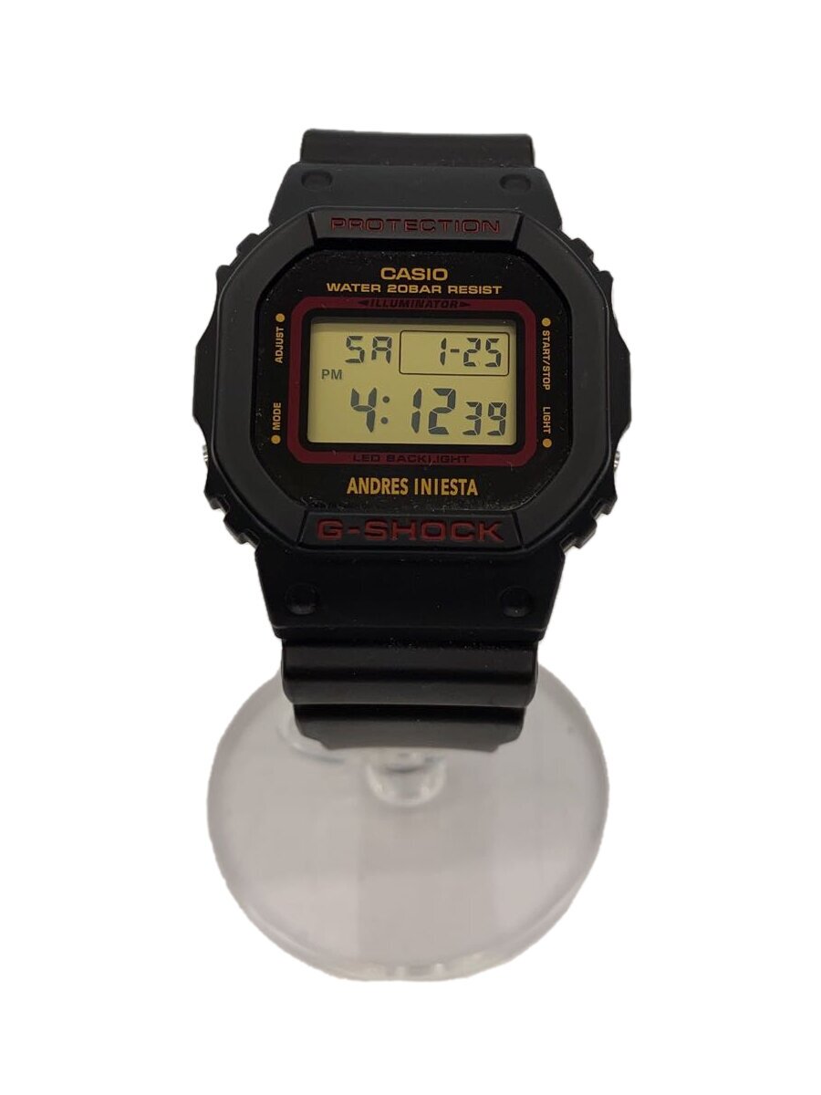 【中古】CASIO◆石英ウオッチ_G-SHOCK/デジタル/天然ゴム/BLK/BLK【服飾雑貨他】