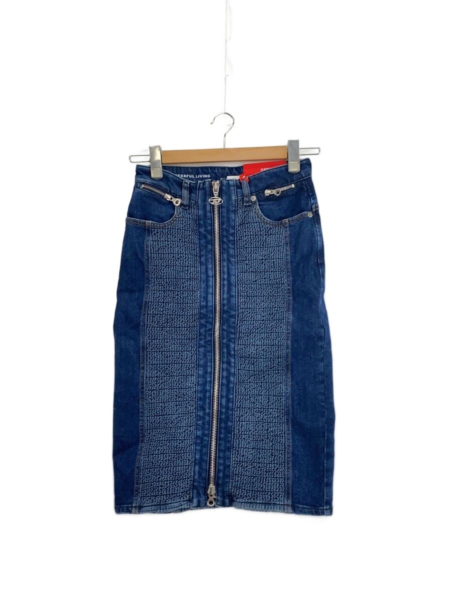 【中古】DIESEL◆ロングスコート/27/綿織物/BLU/A05573/? NULL ?【レディース御召しもの】