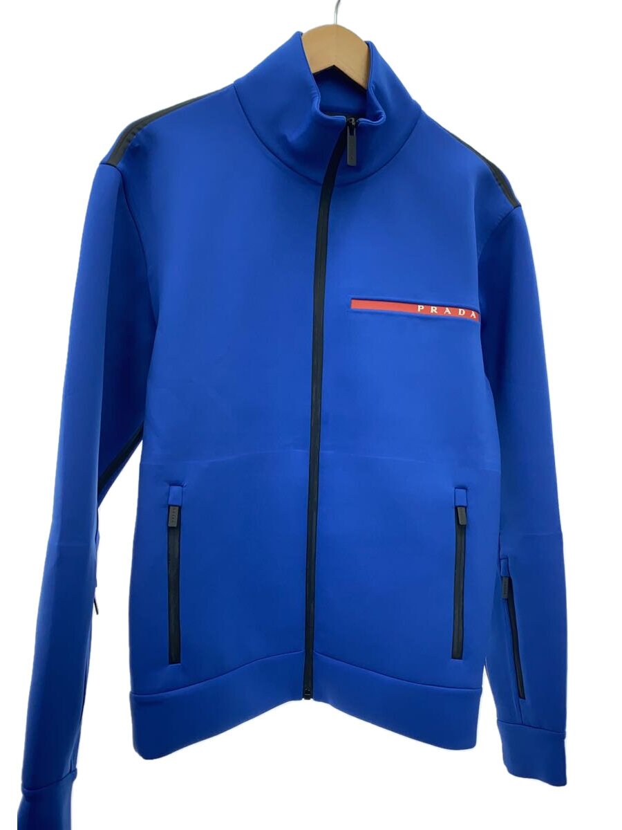 【中古】PRADA◆ティーシャツ/M/ポリエステル/BLU/無地/SJC577【メンズウェア】