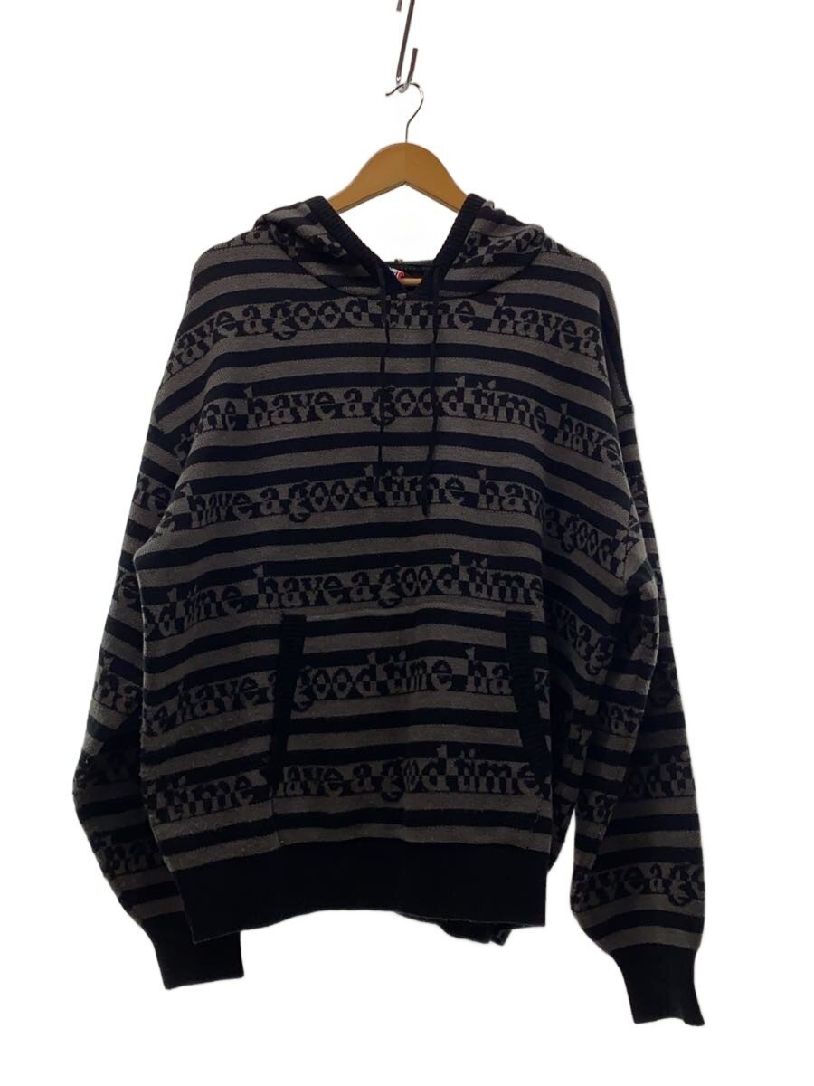 【中古】have a good time◆パーカー/1/アクリル繊維/BLK/間借り人【メンズウェア】