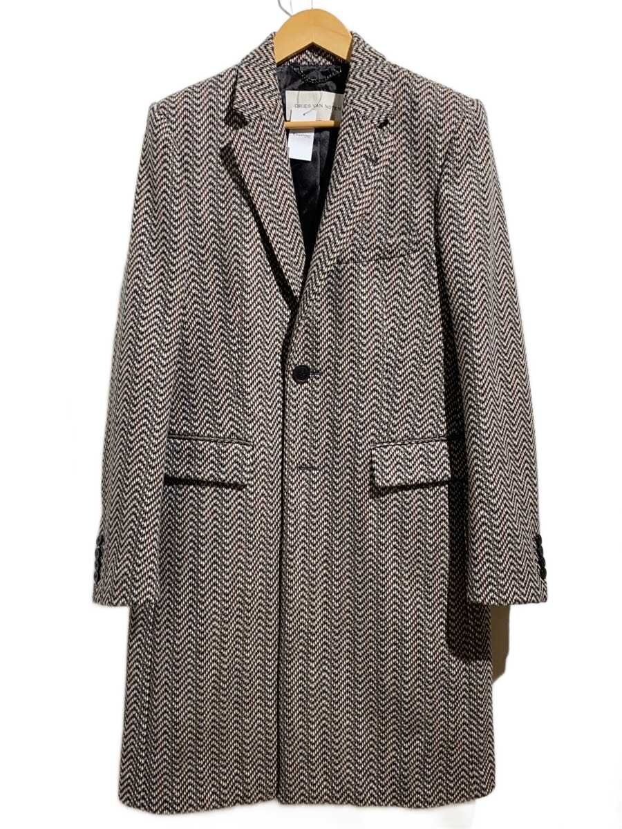 【中古】DRIES VAN NOTEN◆ヘリンボーン/コート/48/ウール/BRW【メンズウェア】｜2ｎｄ STREET 店