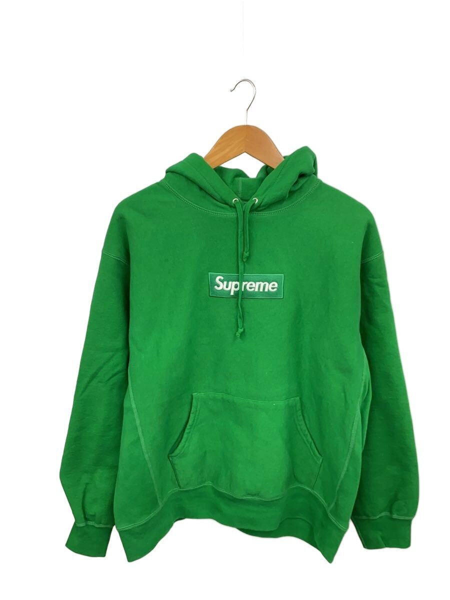【中古】Supreme◆Box Logo Hooded Sweatshirt/24AW/パーカー/M/綿織物/GRN/無地【メンズウェア】