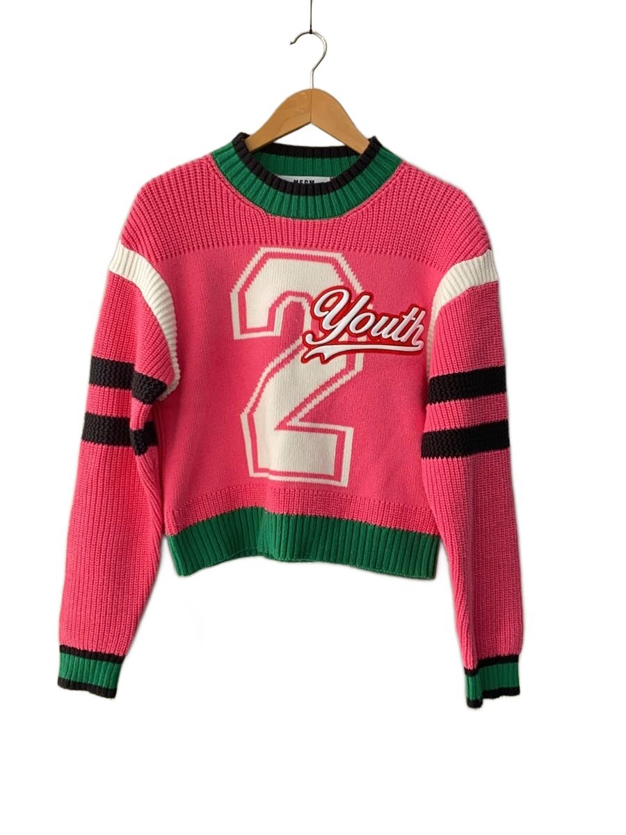 【中古】MSGM◆編み物・スウェーター(朦々たる)/S/綿織物/PNK/2741MDM134X【レディースお召しもの】