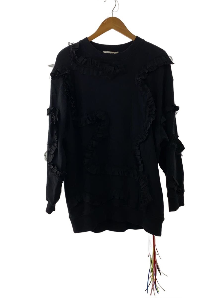 【中古】MSGM◆チュールタフ＆タフタフフリル/汗水/XS/ポリエステル/BLK【レディースお召しもの】