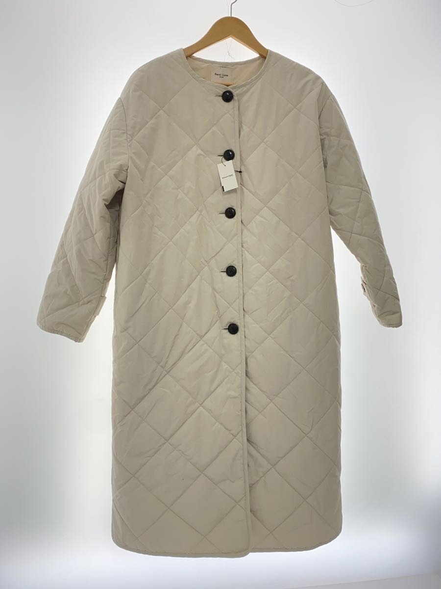 【中古】Demi-Luxe BEAMS◆厚地の外套/38/ポリエステル/WHT/64-19-0039-126【レディース御召しもの】