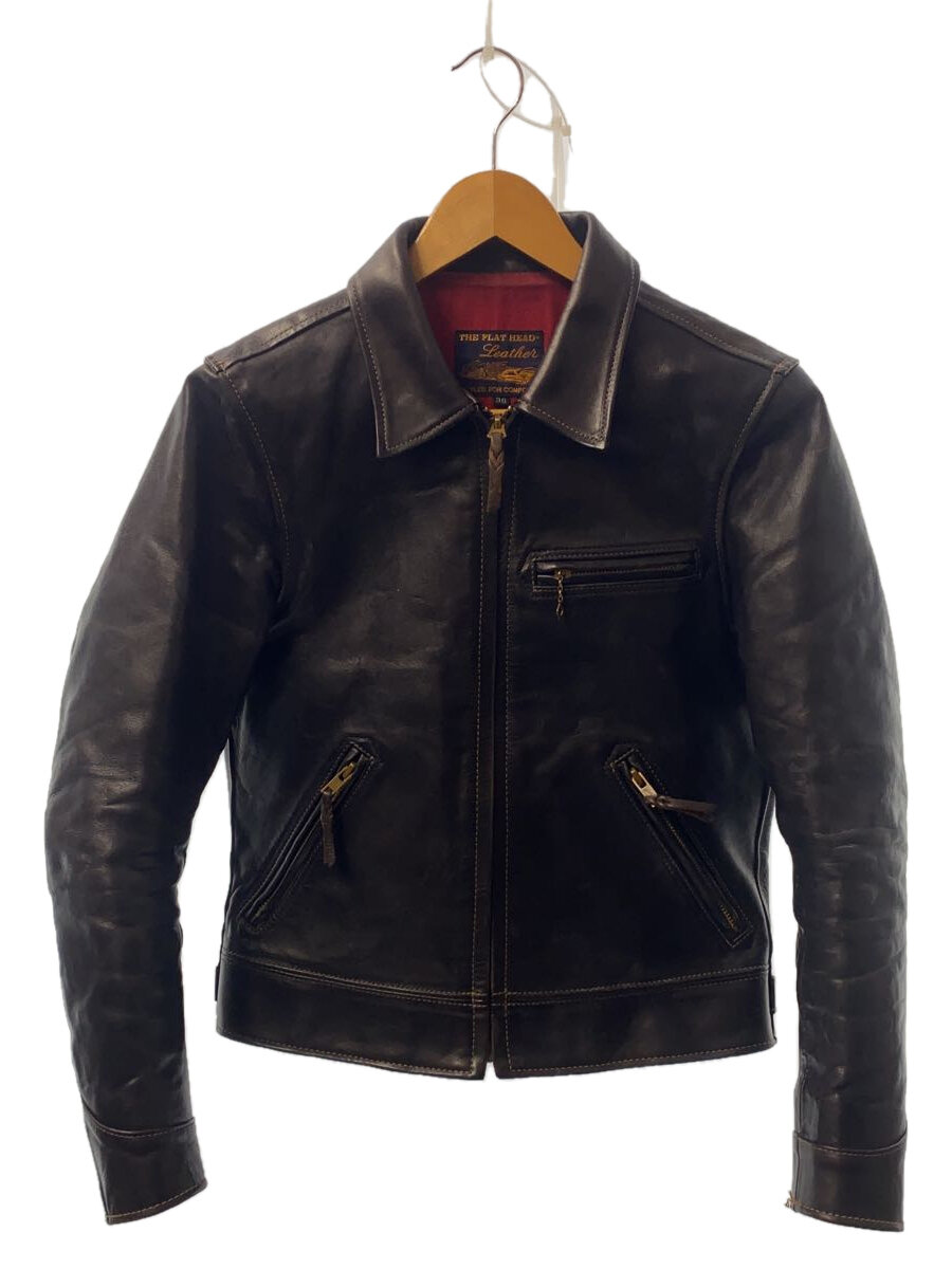 【中古】THE FLAT HEAD◆なめし革上衣・上衣/36/なめし革/BRW【メンズウェア】