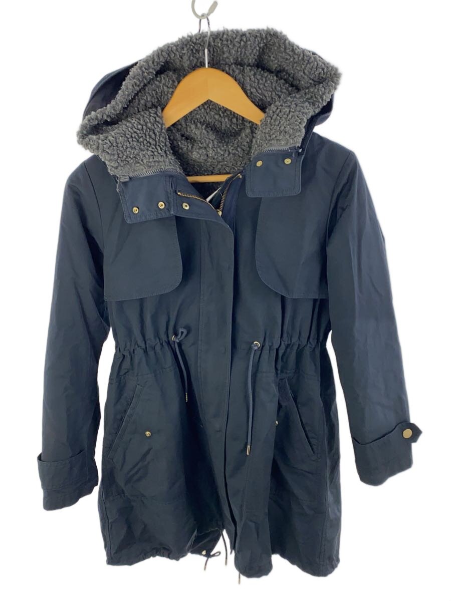 【中古】BLUE LABEL CRESTBRIDGE◆ラインドライヴ付き添い人/厚地の外套/36/綿織物/NVY/55A35-231-29【レディース御召しもの】