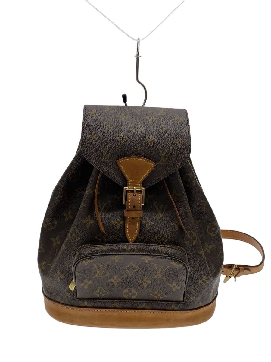 【中古】LOUIS VUITTON◆モン掏摸MM_モノグラム・帆布/PVC/BRW//【御徒面子】