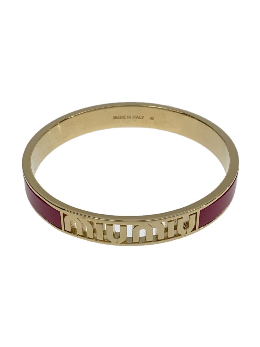 【中古】MIU MIU◆ミュウミュウ/エナメルメタルブレスレット/バングル/--/PNK/レディース/5JB407 2F6T【服飾雑貨他】
