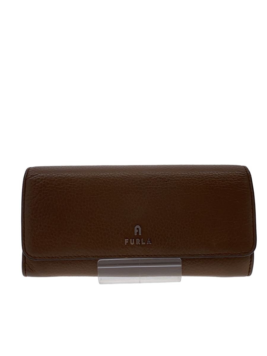 【中古】FURLA◆長金入れ/--/BRW/無地/レディース/WP00317//【服飾雑貨他】