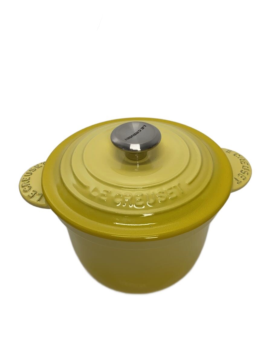 【中古】LE CREUSET◆鍋/黄色/ココット/エヴリィ18【御厨子所備品】