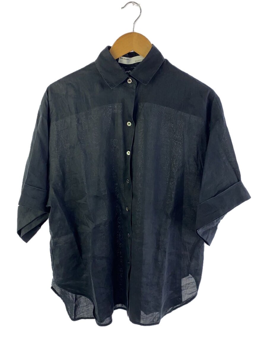【中古】Hello Bonjour！/半袖ティーシャツ/--/リネン/BLK/21-051-560-1010-3-0【レディース御召しもの】