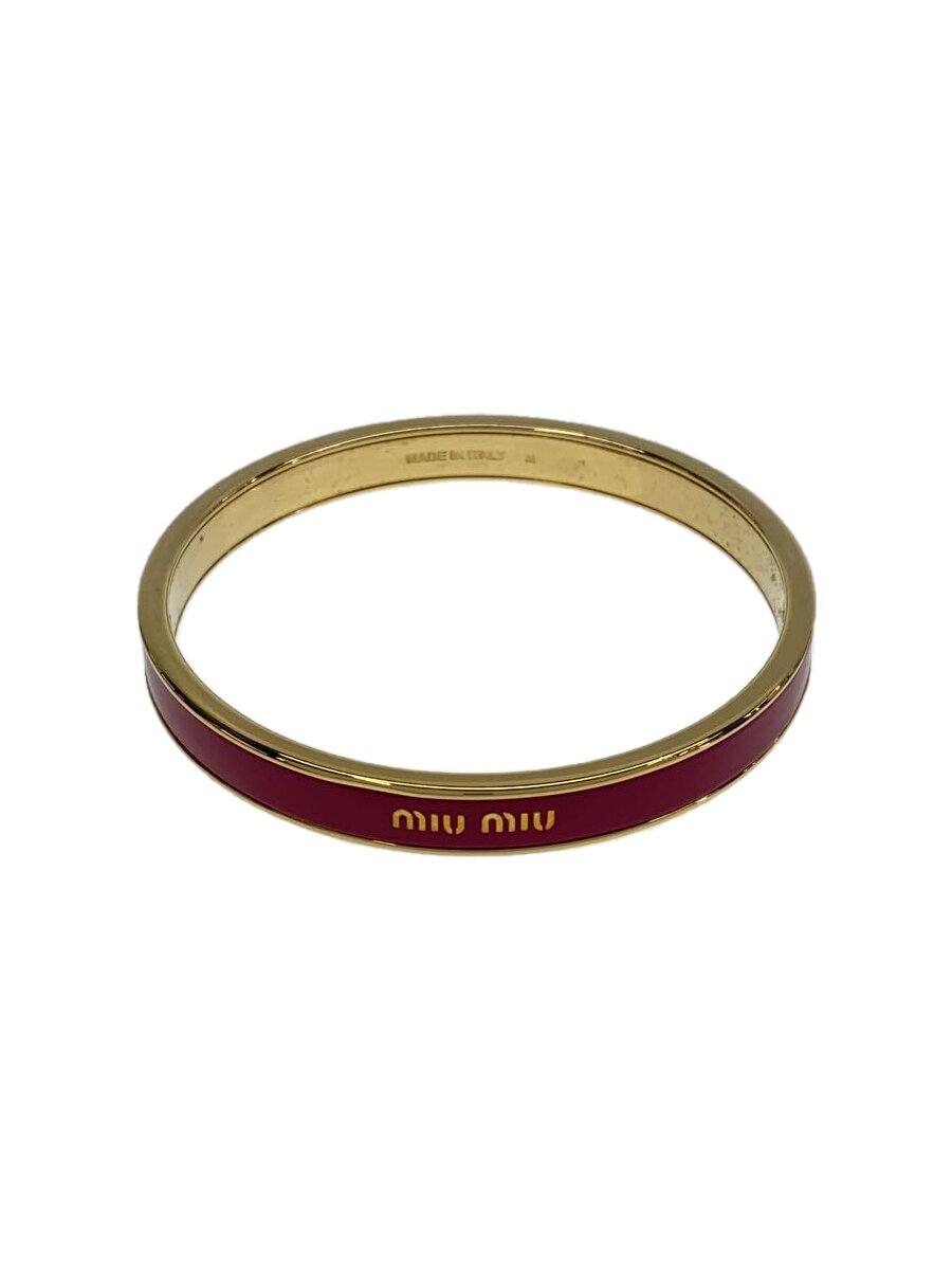 【中古】MIU MIU◆ミュウミュウ/エナメルロゴバングル/--/PNK/レディース【服飾雑貨他】