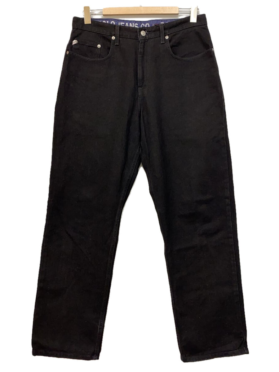 【中古】POLO JEANS CO.◆90s/バギーテーパードボトム/32/綿織物/BLK/3690YDI1719//【メンズウェア】